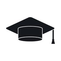 Cap student icon, simple style vector