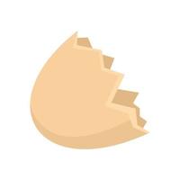 Half eggshell icon, flat style vector