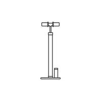 Bicycle pump icon, outline style vector