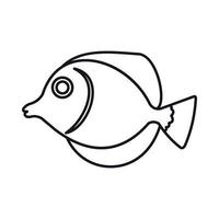 Tang fish, Zebrasoma flavescens icon vector
