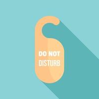 Do not disturb hotel tag icon, flat style vector