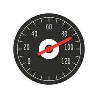 Bike speedometer icon, flat style vector