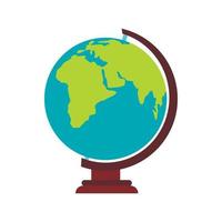 Globe icon, flat style vector