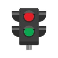 Pedestrian semaphore icon, flat style vector