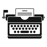 Typewriter icon, simple style vector