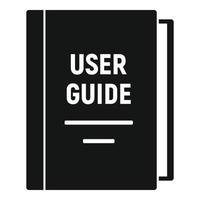 User guide icon, simple style vector