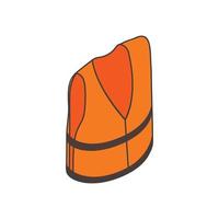 Life jacket icon, isometric 3d style vector