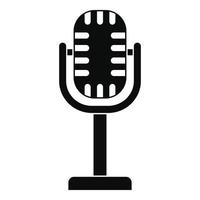 Studio microphone icon, simple style vector