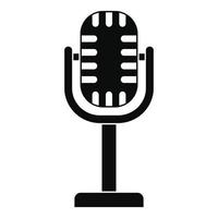 Studio microphone icon, simple style vector