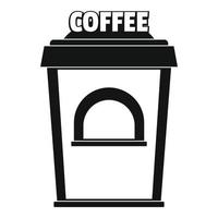 Coffee selling icon, simple style. vector