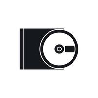 DVD drive open icon, simple style vector