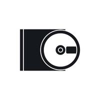 DVD drive open icon, simple style vector