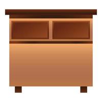 Nightstand icon, cartoon style vector