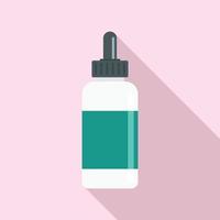 Vape liquid reserve icon, flat style vector