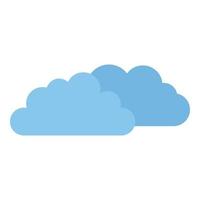 Data cloud icon, flat style vector