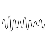 Equalizer wave sound icon, simple black style vector