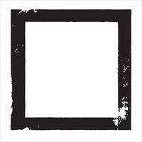 A black grunge square frame vector