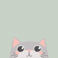lindo adorable kitty cat ilustración vectorial. diseño de dibujos animados vector