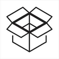 Pictogram box  minimal line icon illustration vector