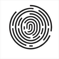 Biometry, finger print icon. Pictogram of security vector