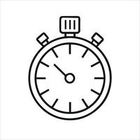 Stopwatch pictogram minimal line icon illustration vector