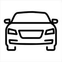 pictograma de coche, ilustración de transporte de icono de línea mínima. vector