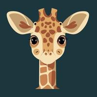 Cute giraffe cartoon vector illustration.