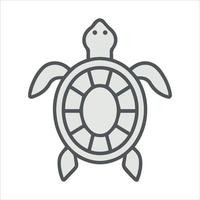 Turtle outline vector. vector