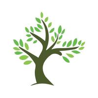 logotipo de árbol de la naturaleza ecológica verde. vector