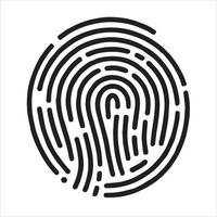 Biometry, finger print icon. Pictogram of security vector