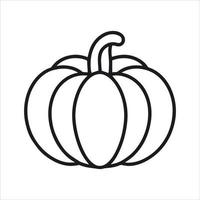 ilustración de icono de calabaza pictograma. símbolo de icono de línea de comida. vector