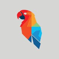 Modern parrot logo. Minimal clean icon for company. vector