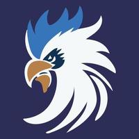 icono de logotipo moderno de gallo. cabeza de gallina aislada. logotipo del equipo deportivo. vector