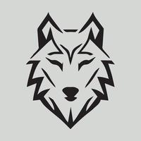 logotipo de lobo limpio y moderno. icono de vector animal mínimo simple.