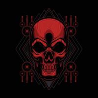 Skull with a Geometry Background vector