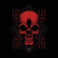 Skull with a Geometry Background vector