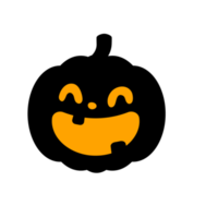 Yellow pumpkin for carving scary ghost faces for Halloween. png