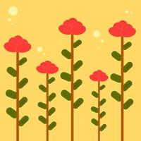 minimalistic cute flower illustration with transparent screen vector