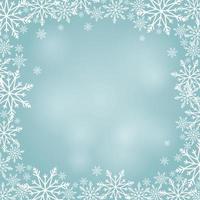 New Year snowflakes Bokeh frame vector