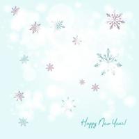 new year snowflakes background vector