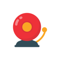 Red fire alarm bell icon. An electric bell sounds to alert you in the event of a fire. png