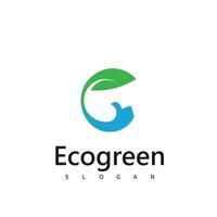 ecogreen logo naturaleza símbolo diseño vector