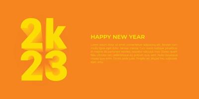 2023 happy new year design vector