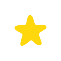 coleção de forma de estrela amarela decoração do céu noturno png