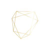 Goldener geometrischer Rahmen mit doppelten goldenen Linien, die luxuriös aussehen. zum Verzieren von Hochzeitskarten png