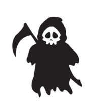 The silhouette of the death corpse wearing a black veil. Come and get your soul on Halloween. png