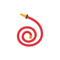 Fire hose. The red rubber hose is used to extinguish the fire. png