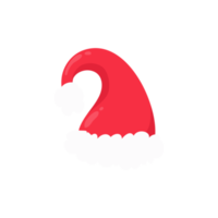 chapeau de père Noël. un bonnet tricoté pour se protéger de la neige pendant la saison de Noël. png