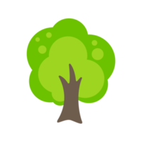 Tree icon simple flat green tree design Economical paper usage ideas To reduce cutting down trees png