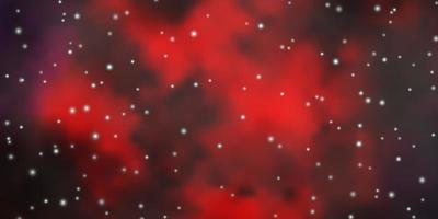 Dark Pink, Red vector background with colorful stars.